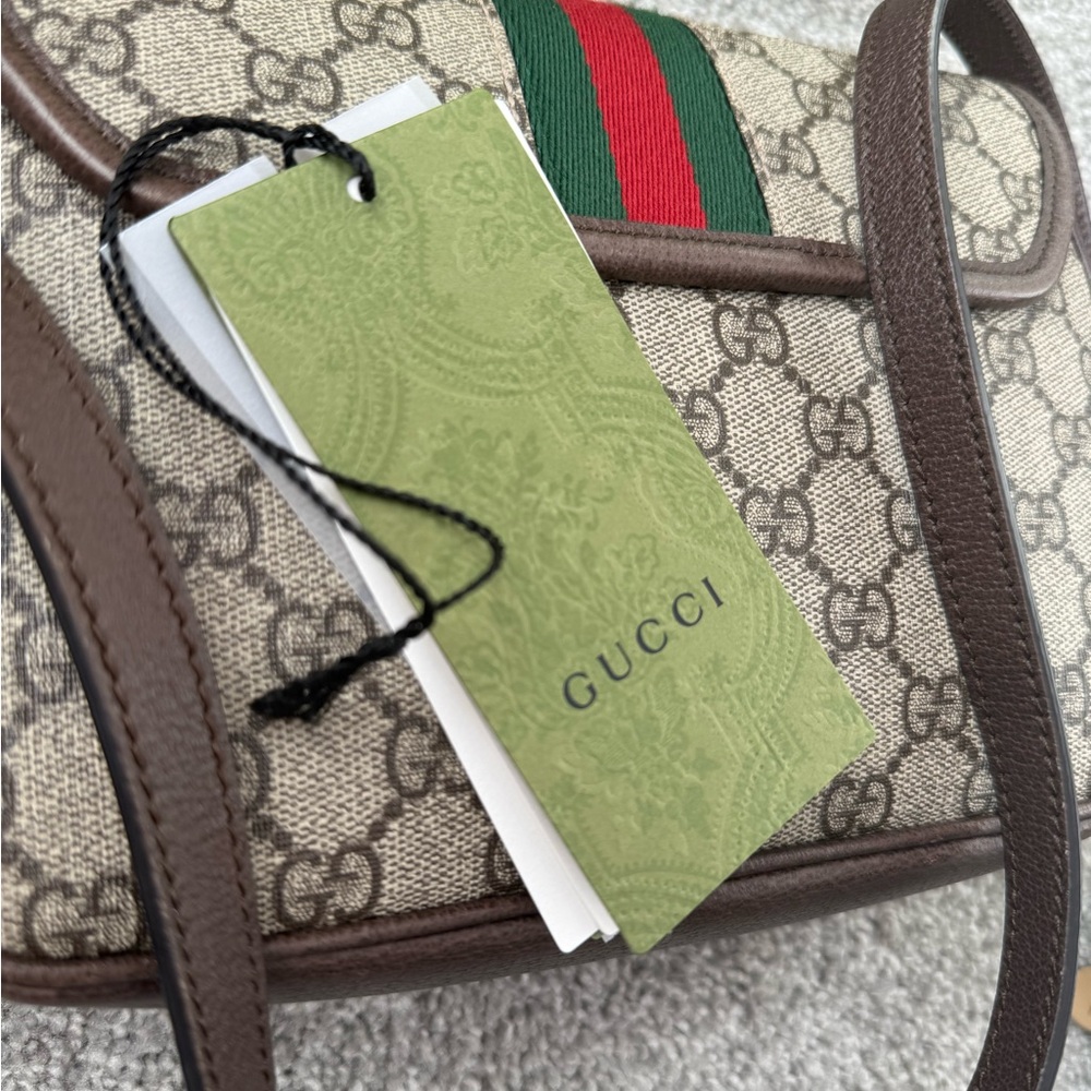 Gucci Brown and Red Crossbody Bag - Picture 6 of 10